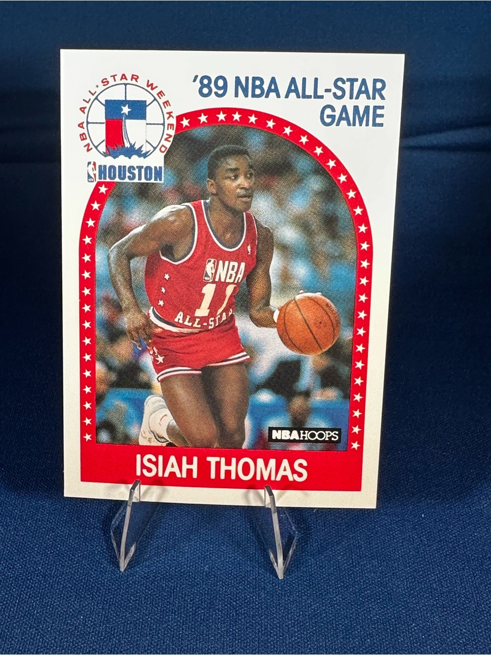 '89 NBA All-Star Isiah Thomas Basketball Card - Red